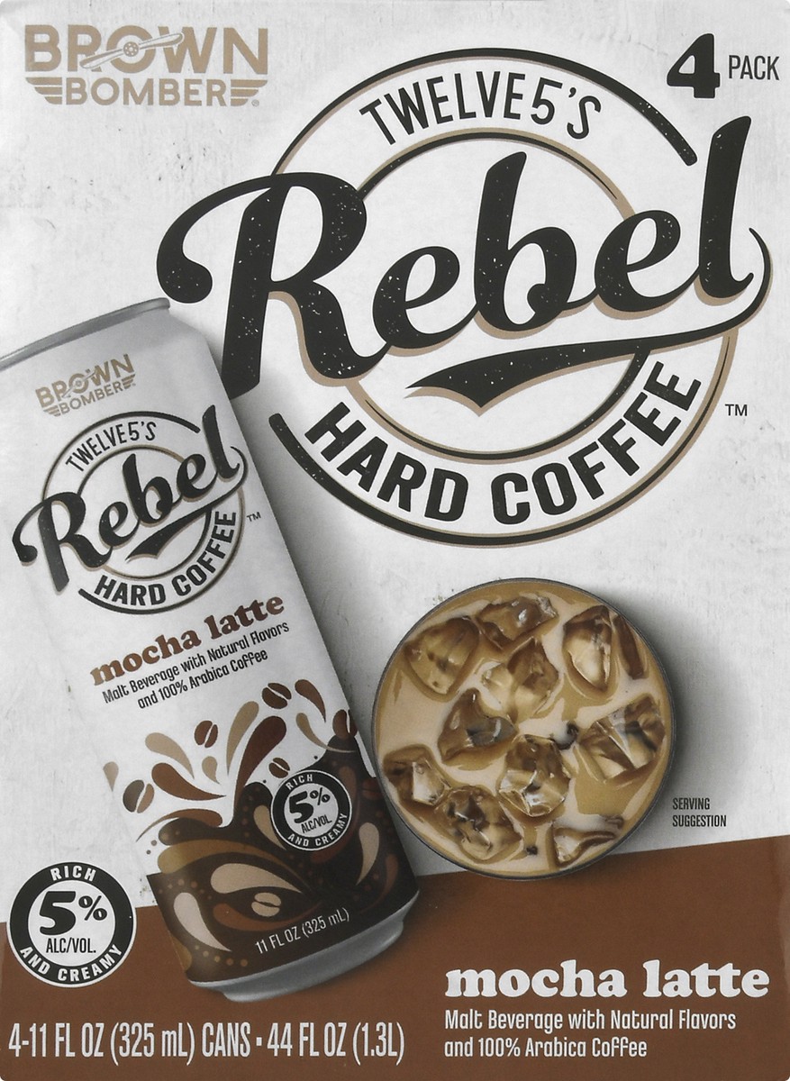 slide 5 of 9, Rebel Hard Coffee 4 Pack Mocha Latte Malt Beverage 4 ea, 4 ct; 375 ml