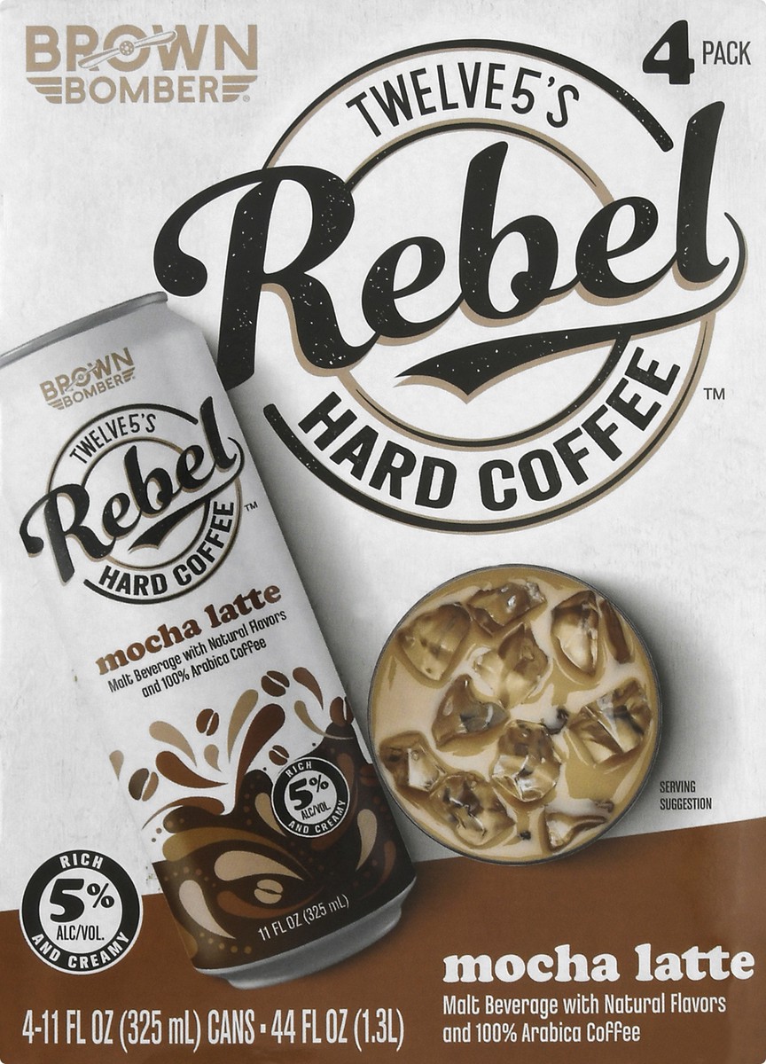 slide 6 of 9, Rebel Hard Coffee 4 Pack Mocha Latte Malt Beverage 4 ea, 4 ct; 375 ml