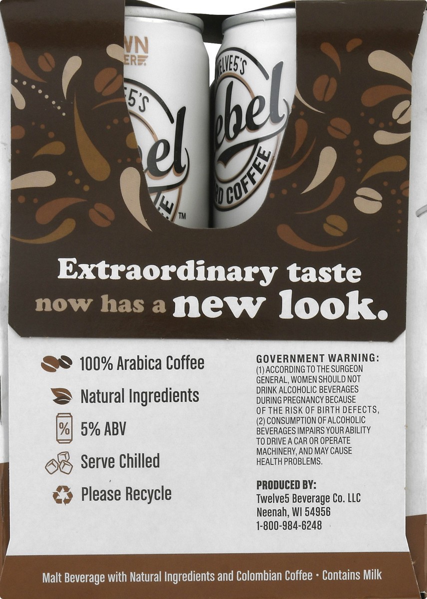 slide 8 of 9, Rebel Hard Coffee 4 Pack Mocha Latte Malt Beverage 4 ea, 4 ct; 375 ml