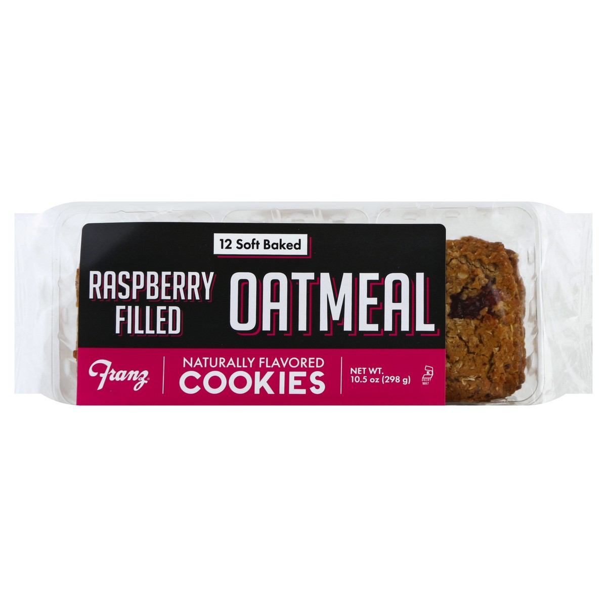 slide 1 of 6, Franz Raspberry Filled Oatmeal Cookies, 10 oz