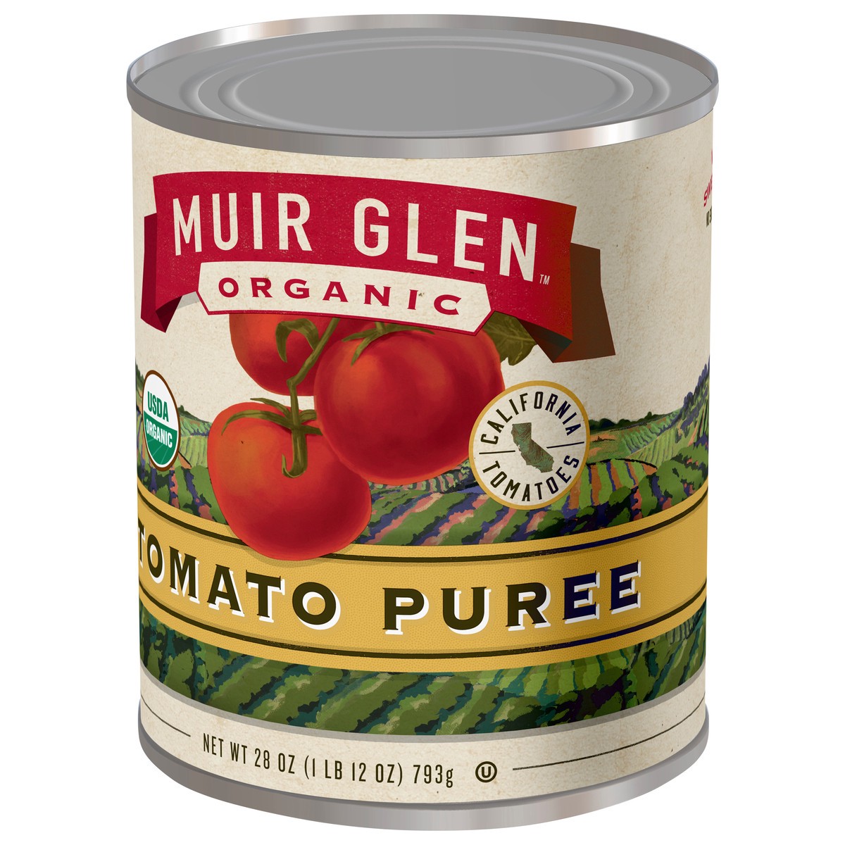 slide 5 of 9, Muir Glen USDA Certified Organic Tomato Puree, 28 oz, 28 oz