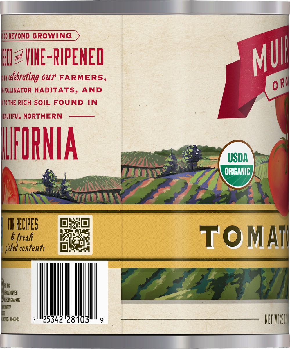 slide 6 of 9, Muir Glen USDA Certified Organic Tomato Puree, 28 oz, 28 oz