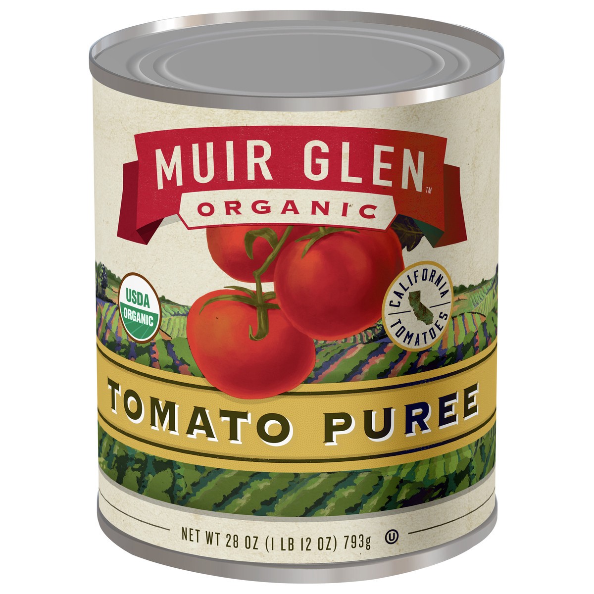 slide 1 of 9, Muir Glen USDA Certified Organic Tomato Puree, 28 oz, 28 oz