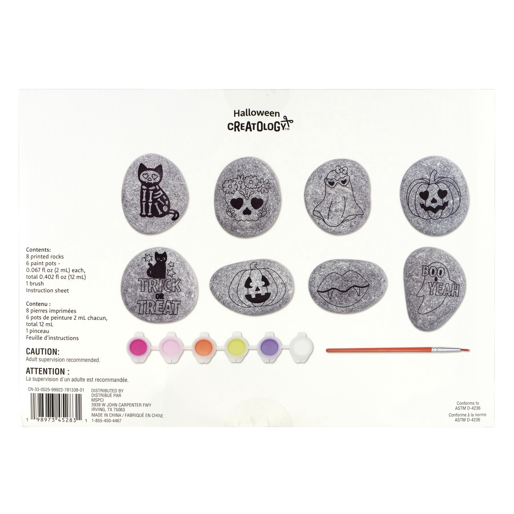 slide 2 of 4, Sweet & Spooky Rock Art Craft Kit By Creatology, 2 in x 2.75 in