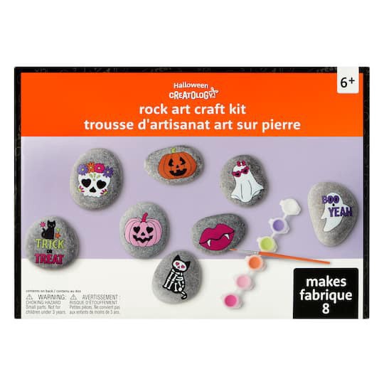 slide 1 of 4, Sweet & Spooky Rock Art Craft Kit By Creatology, 2 in x 2.75 in