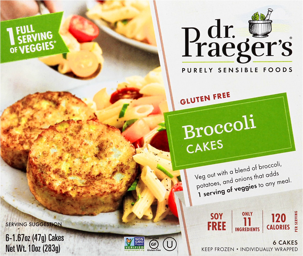 slide 2 of 13, Dr. Praeger's Broccoli Cakes, 10 oz