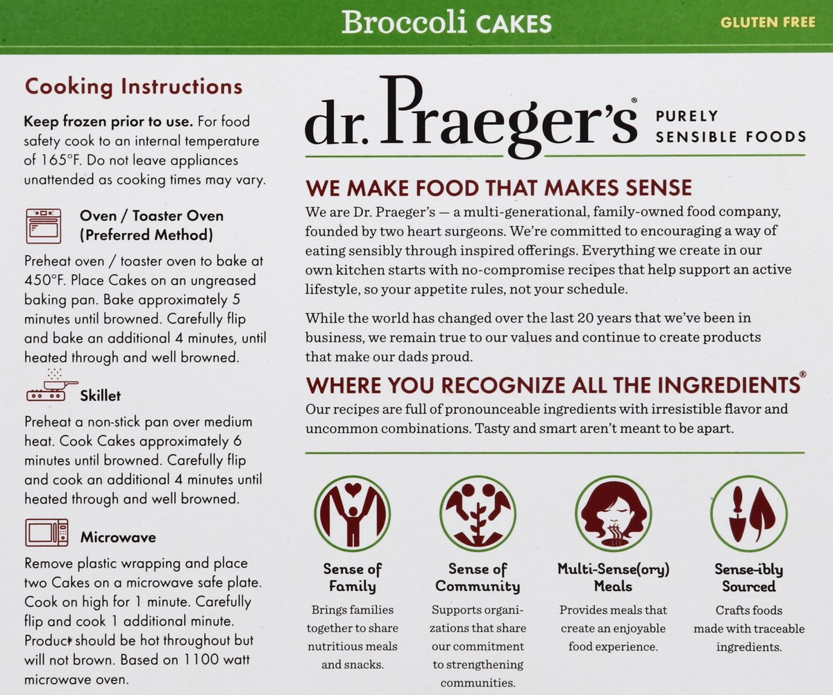 slide 7 of 13, Dr. Praeger's Broccoli Cakes, 10 oz