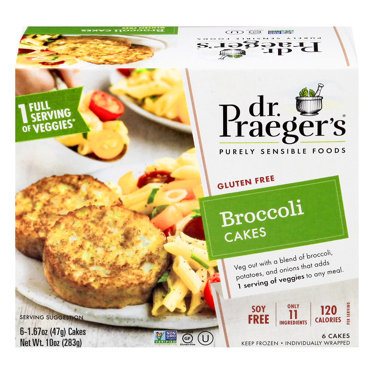 slide 1 of 13, Dr. Praeger's Broccoli Cakes, 10 oz