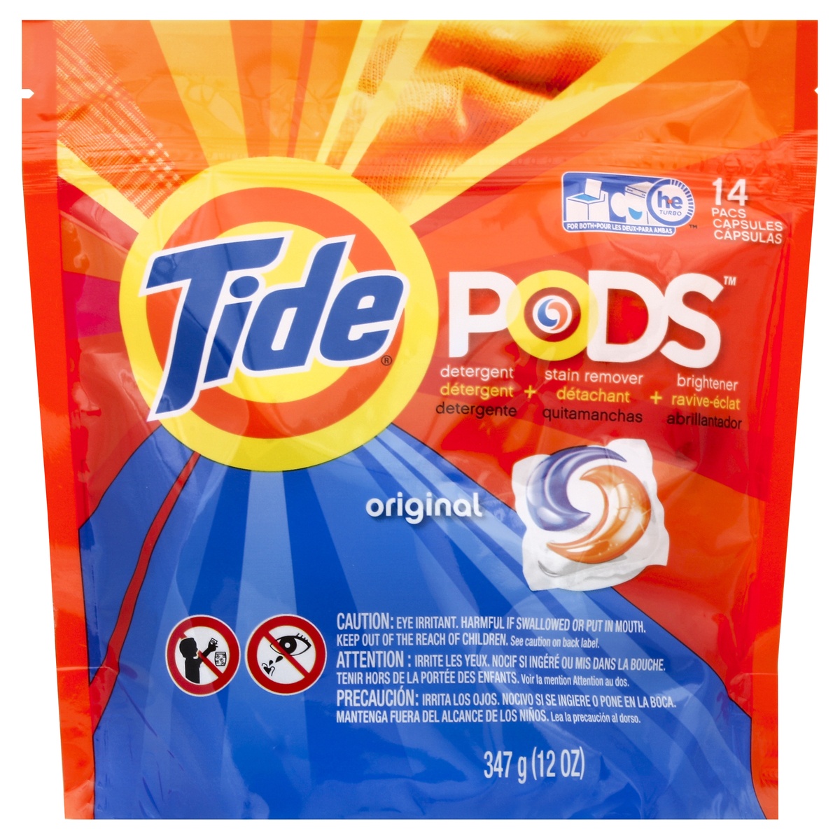 slide 1 of 1, Tide Detergent , 14 ct