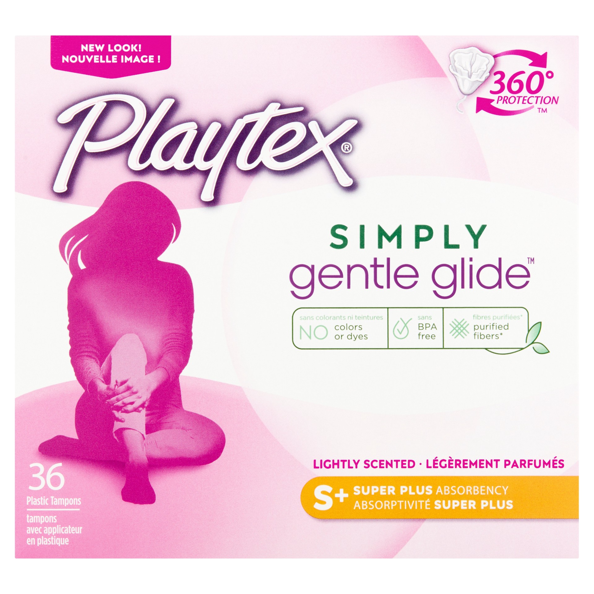 slide 1 of 6, Playtex Simply Gentle Glide Tampons Scented Super Plus Absorbency - 36 Count, 36 ct