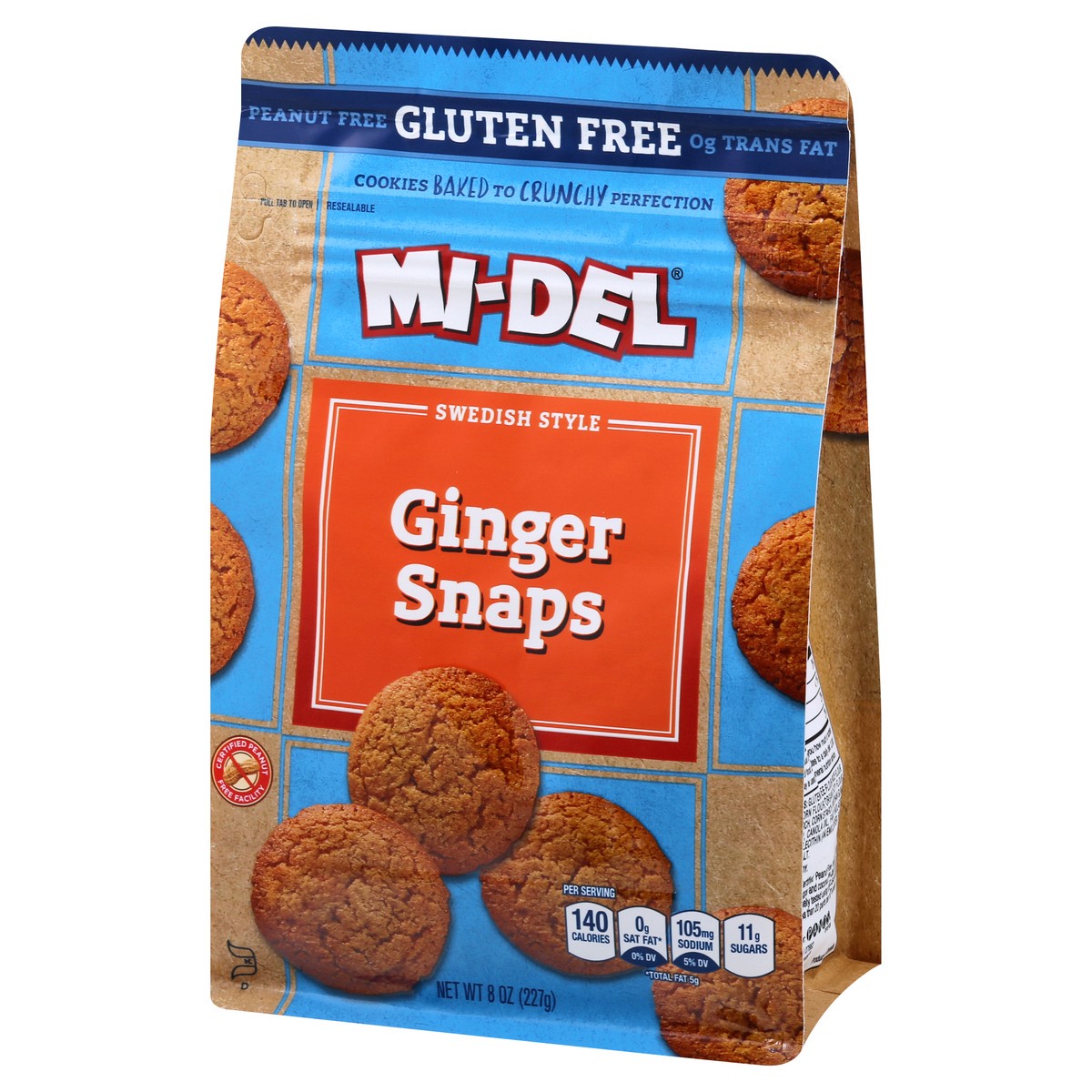 slide 11 of 12, MI-Del Midel Gluten Free Ginger Snaps, 8 oz