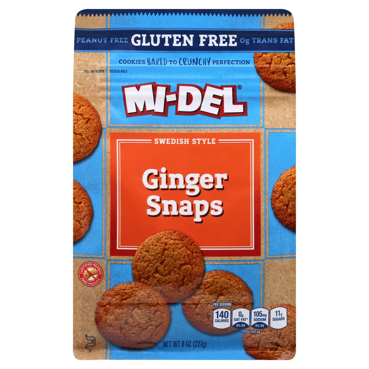 slide 1 of 12, MI-Del Midel Gluten Free Ginger Snaps, 8 oz
