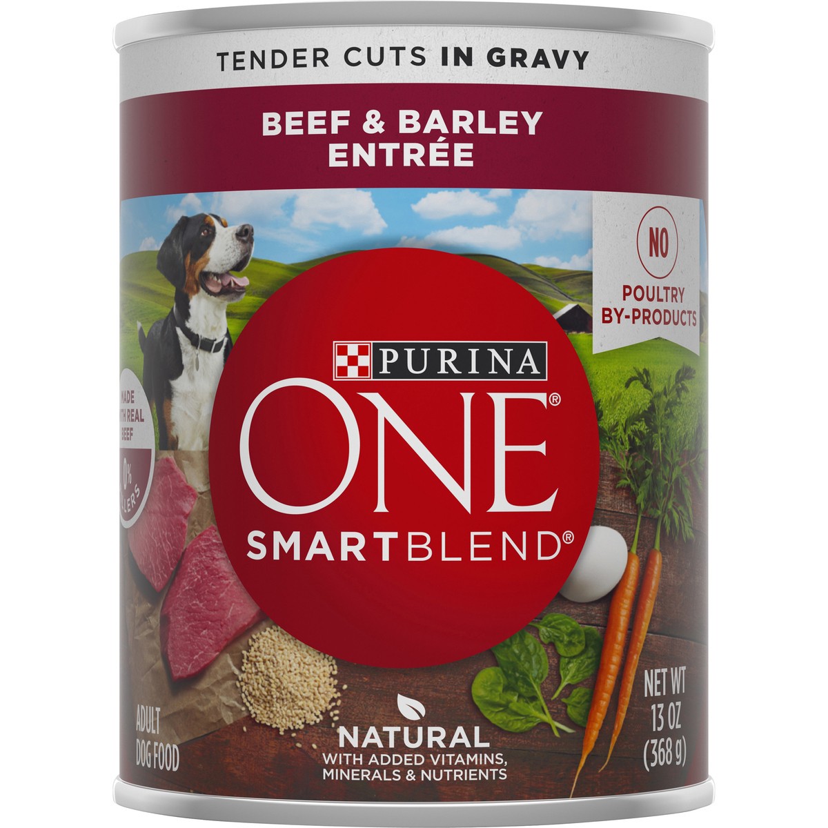 slide 4 of 7, ONE Purina ONE Tender Cuts in Gravy Beef and Barley Entree in Wet Dog Food Gravy, 13 oz