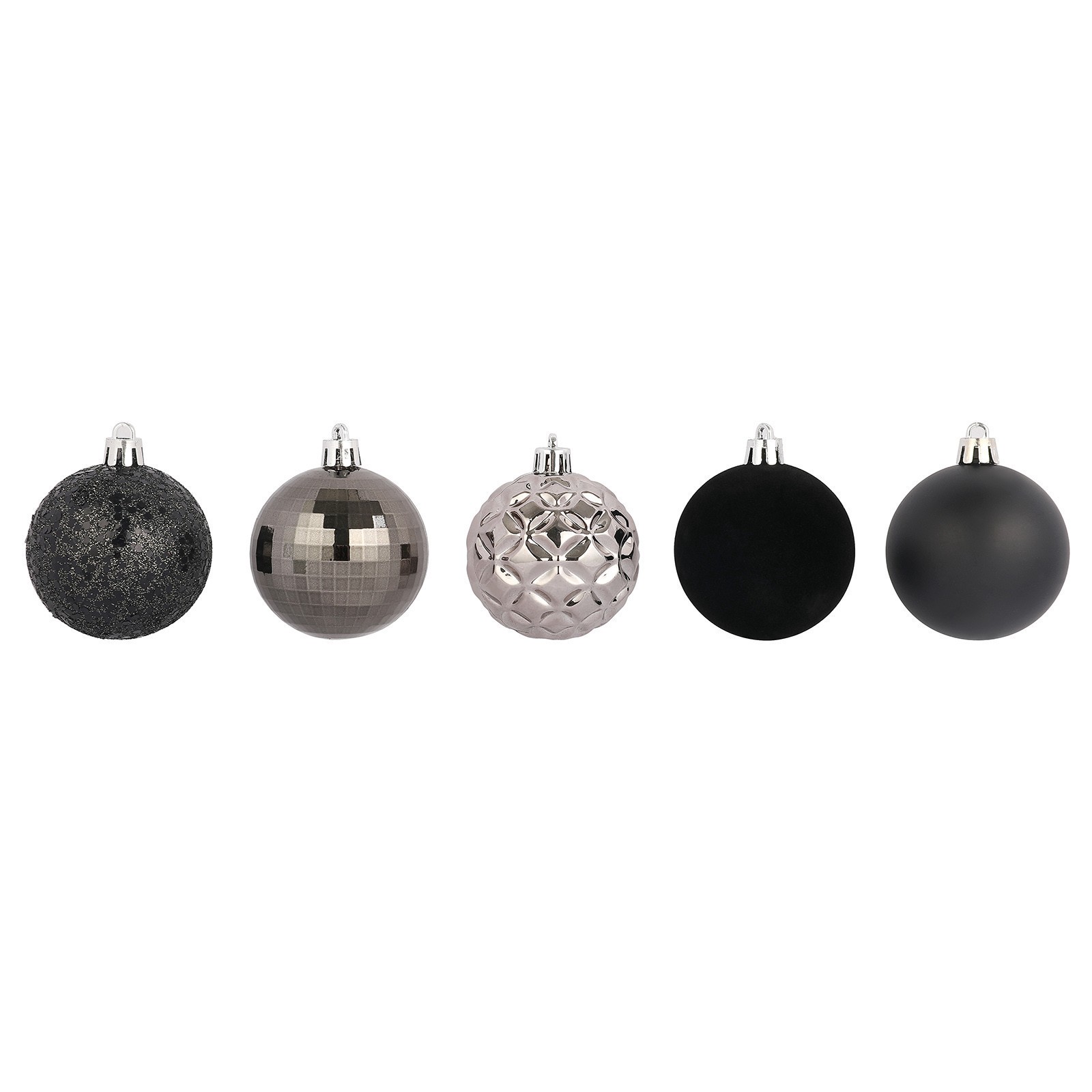 slide 2 of 3, 40 Pack 2" Black Shatterproof Ball Ornaments By Ashland, 40 ct