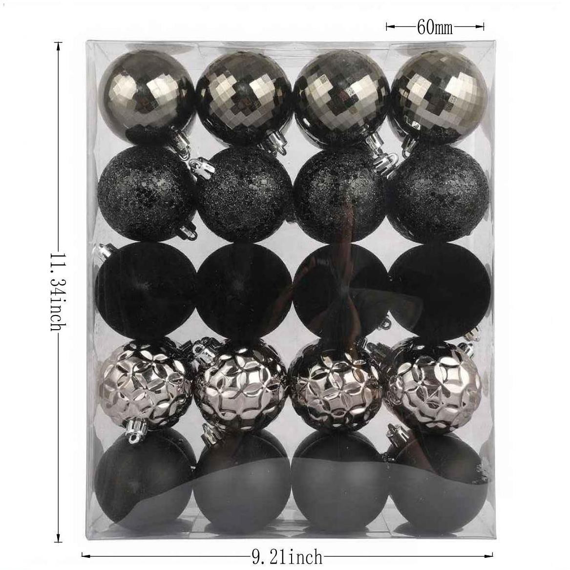 slide 3 of 3, 40 Pack 2" Black Shatterproof Ball Ornaments By Ashland, 40 ct