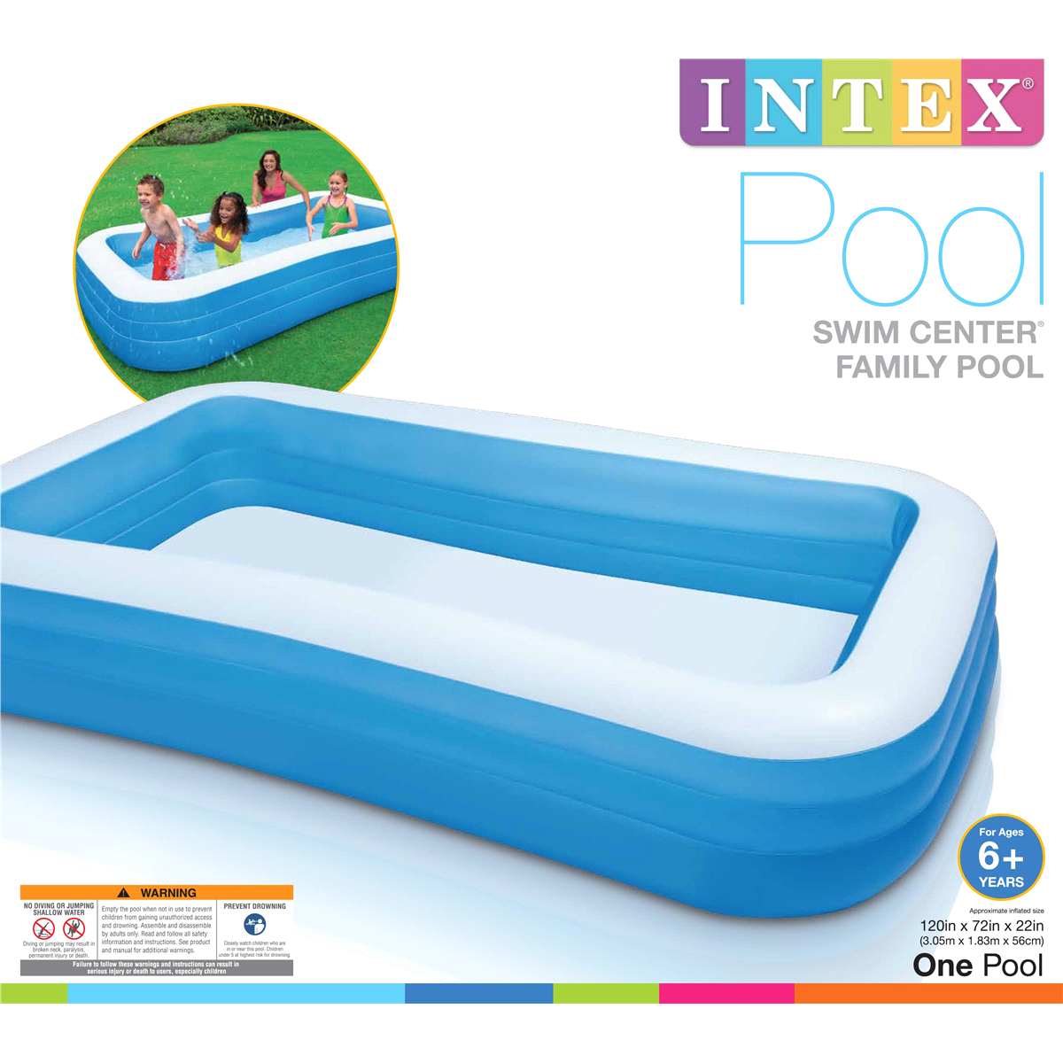 intex swim center family inflatable pool