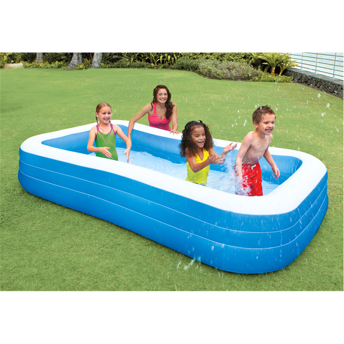 slide 4 of 4, Intex Swim Center Family Inflatable Pool, 120 in x 72 in x 22 in