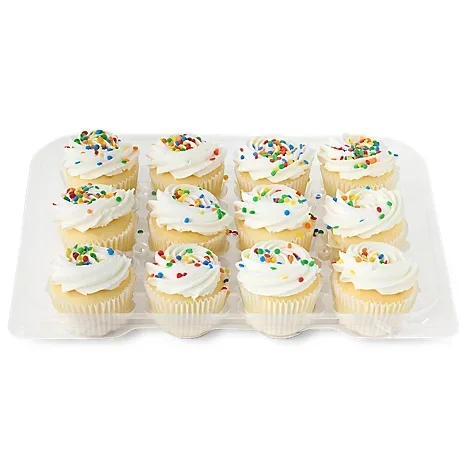 slide 1 of 1, White Cupcakes With White Buttercreme 12 Count - EA, 12 ct