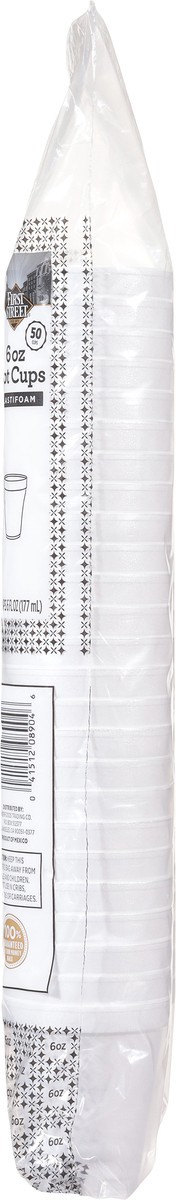 slide 2 of 12, Cb02 First Street Cup Foam White 6 Oz (BULK), 50 ct