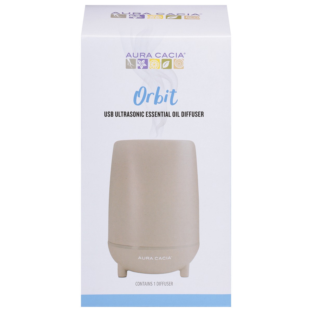 slide 1 of 9, Aura Cacia Orbit Ultrasonic USB Essential Oil Diffuser 1 ea, 1 ct