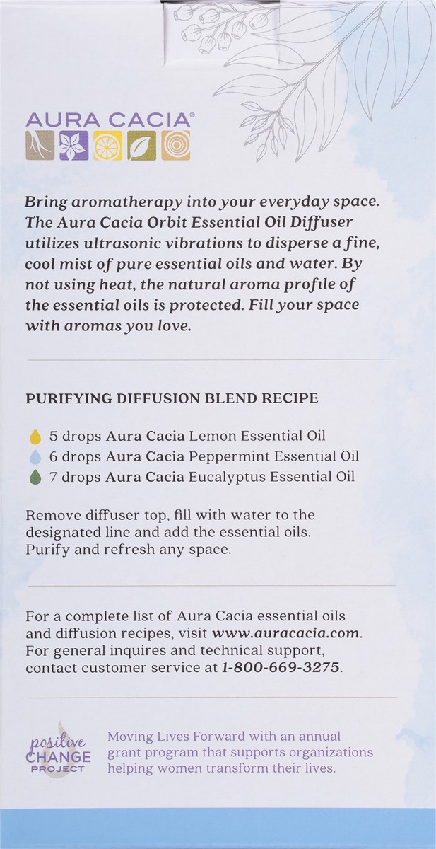 slide 4 of 9, Aura Cacia Orbit Ultrasonic USB Essential Oil Diffuser 1 ea, 1 ct