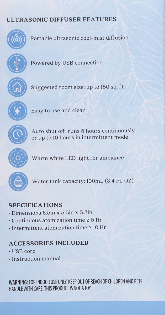 slide 5 of 9, Aura Cacia Orbit Ultrasonic USB Essential Oil Diffuser 1 ea, 1 ct