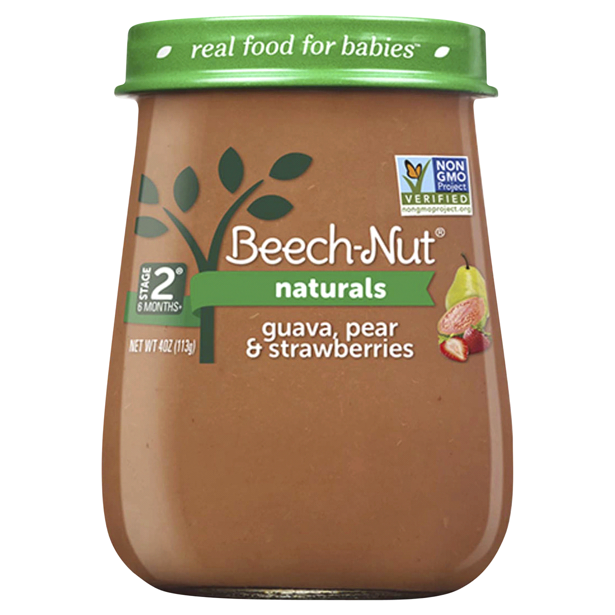 slide 1 of 3, Beech-Nut Naturals Stage 2 (6 Months+) Guava, Pear & Strawberries 4 oz, 4 oz