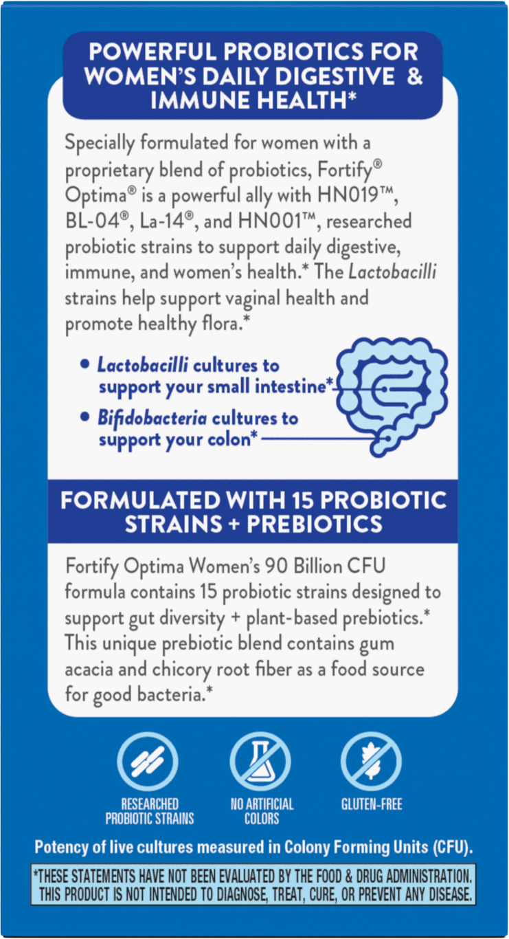 slide 4 of 5, Nature's Way Fortify Optima Women's Advanced Care 90 Billion Probiotic, 30 ct