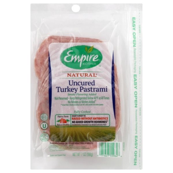 slide 1 of 13, Empire Kosher Classic Turkey Pastrami 7 oz, 7 oz