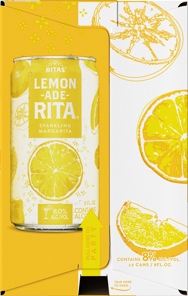 slide 2 of 8, RITAS Lemon-Ade-Rita Sparkling Margarita 8 ea, 12 ct; 8 fl oz