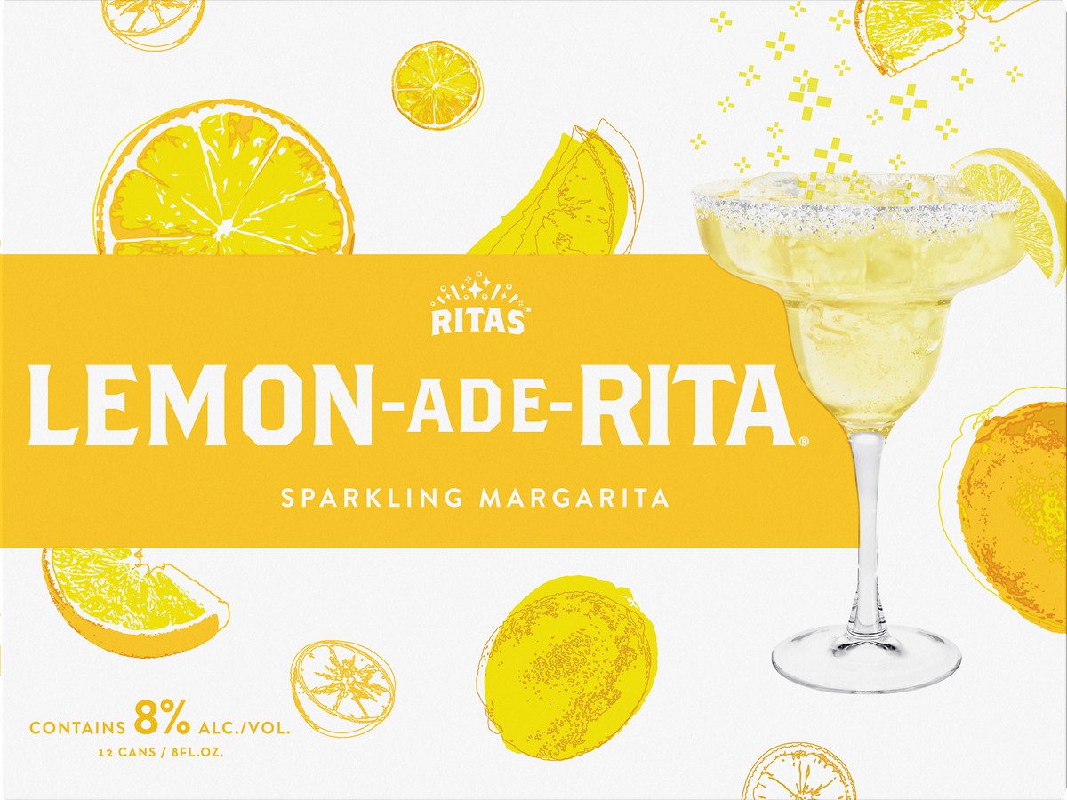 slide 1 of 8, RITAS Lemon-Ade-Rita Sparkling Margarita 8 ea, 12 ct; 8 fl oz