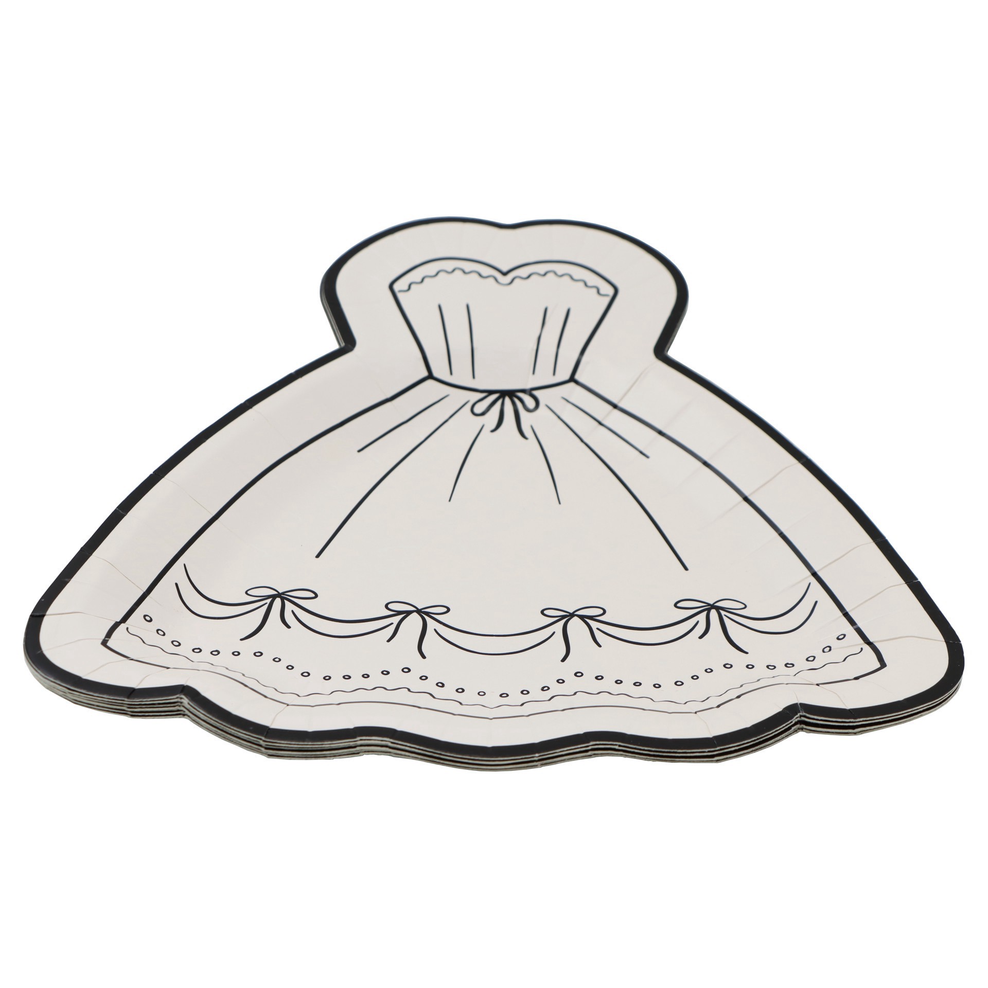slide 2 of 3, 7" Dress Shaped Snack Plates, 8ct. By Celebrate It, 8 ct
