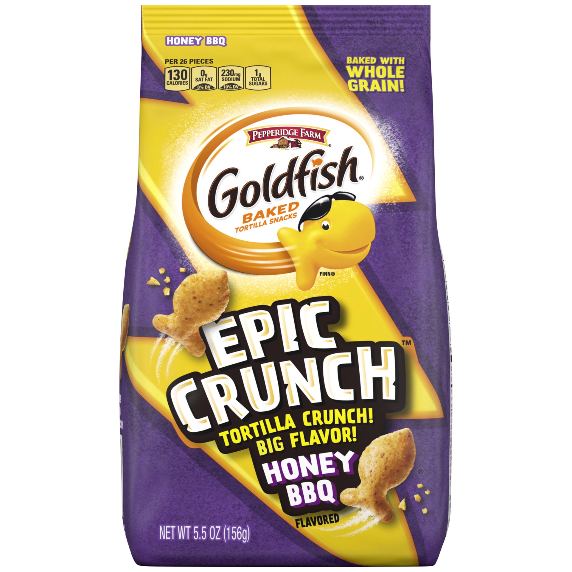 slide 1 of 5, Pepperidge Farm Goldfish Epic Crunch™ Honey BBQ Crackers, 5.5 oz. Bag, 5.5 oz