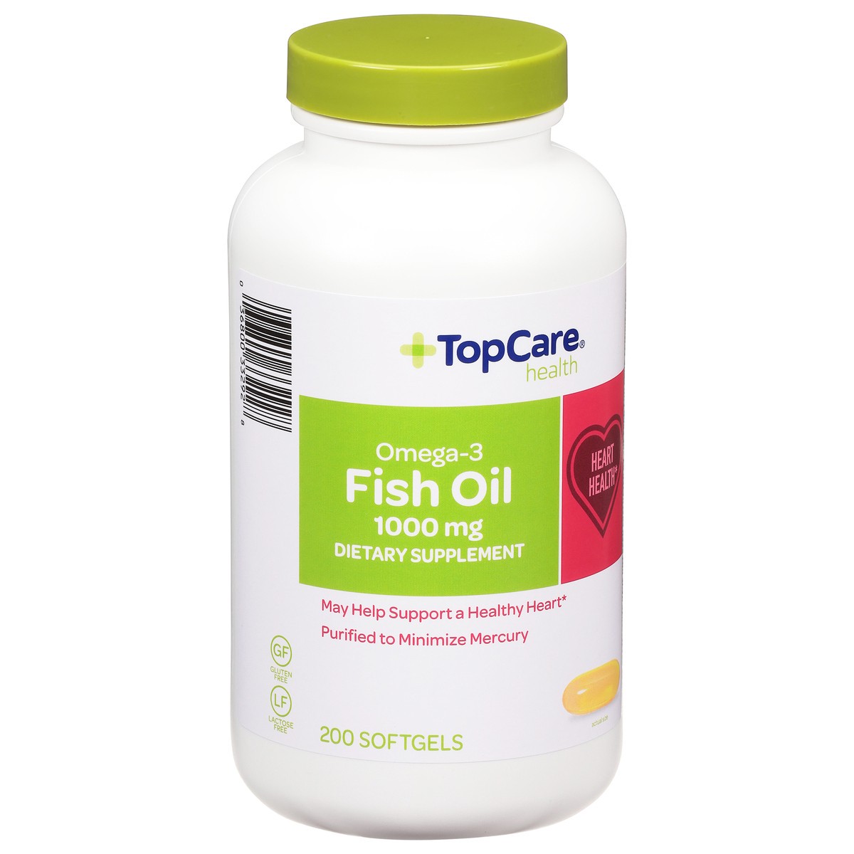 slide 9 of 9, TopCare Health Omega-3 1000 mg Fish Oil 200 Softgels, 200 ct