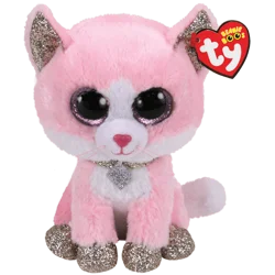 TY Fiona Cat Plush - Medium Pink