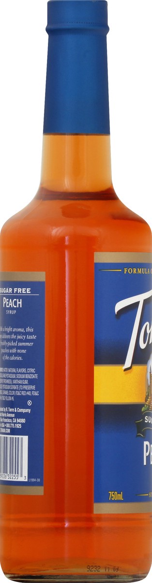 slide 7 of 13, Torani Sugar Free Peach Syrup - 750 ml, 750 ml