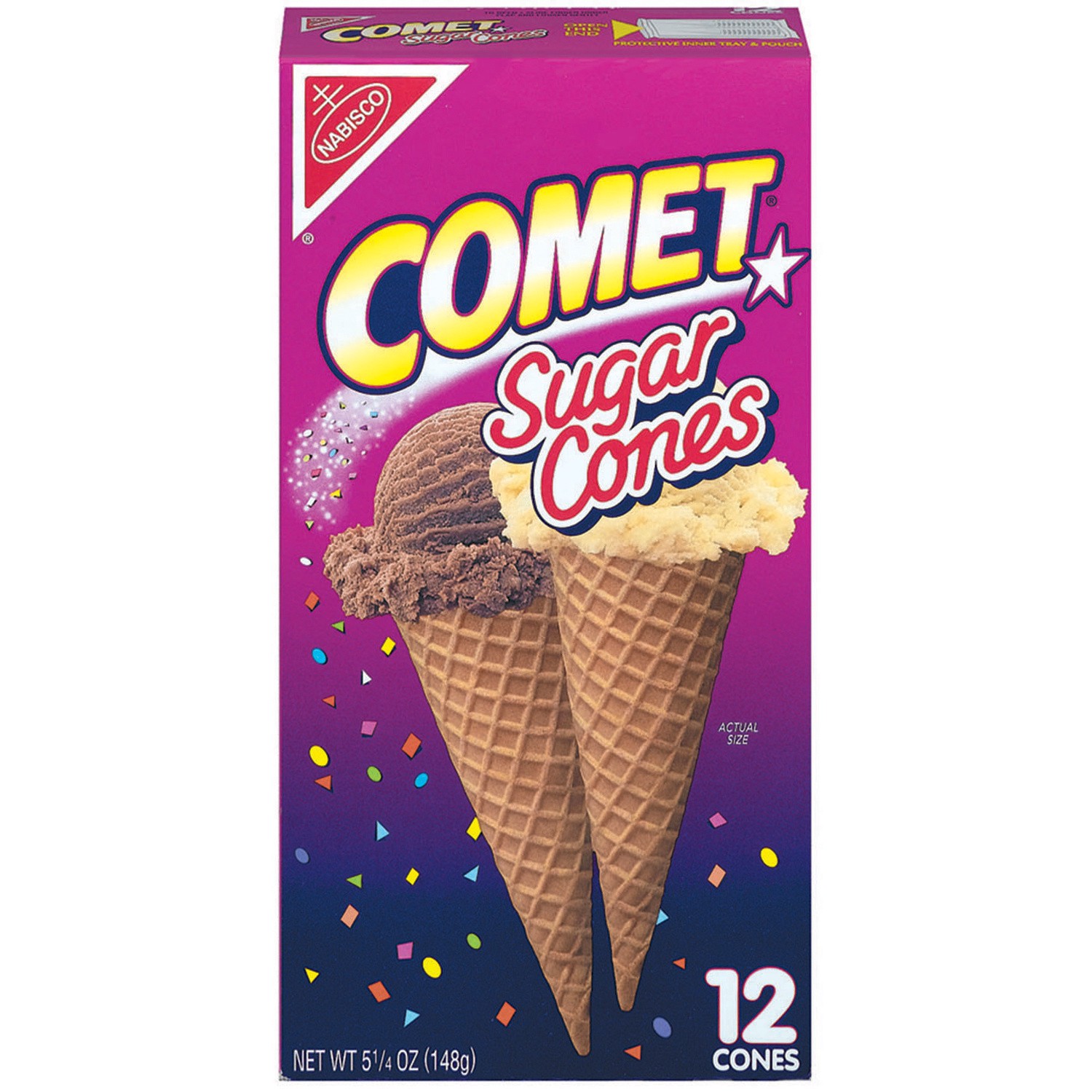 slide 1 of 3, Comet Cups Nabisco Comet Sugar Cones, 5.25 oz