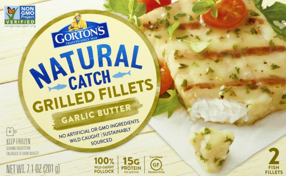 slide 3 of 9, Gorton's Gortons Garlic Butter Grilled Fillets, 7.1 oz