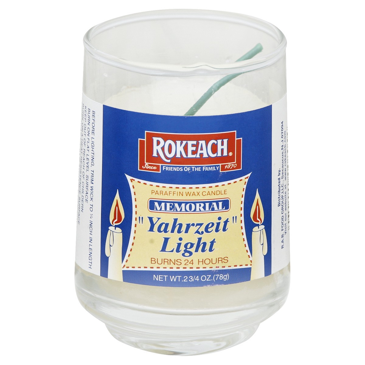 slide 2 of 3, Rokeach Candle 1 ea, 1 ct