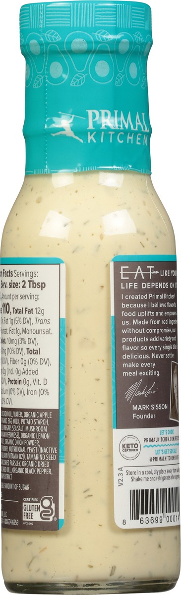 slide 2 of 9, Primal Kitchen Ranch Dressing & Marinade 8 fl oz, 8 fl oz