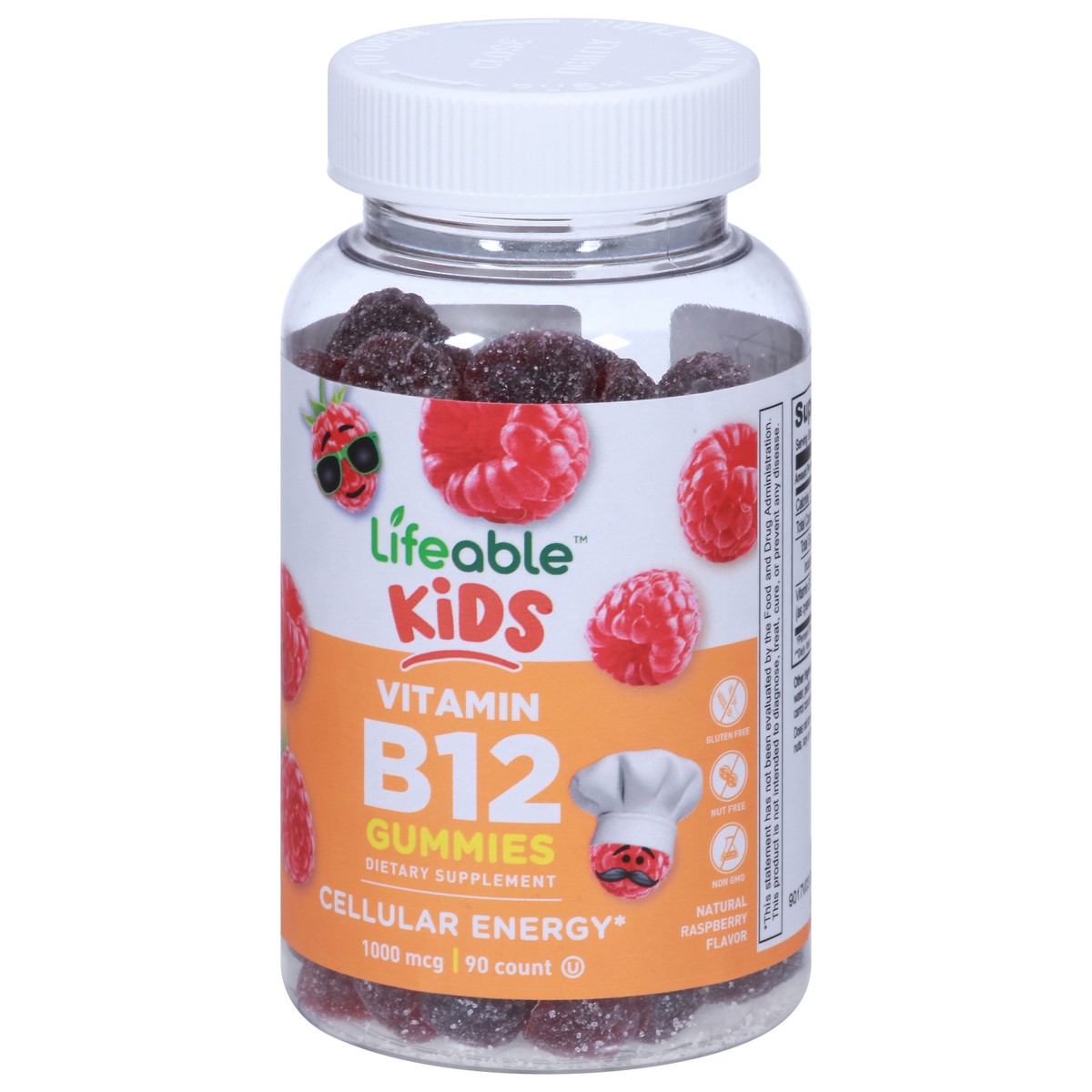 slide 7 of 9, Lifeable 1000 mcg Cellular Energy Kids Vitamin B12 90 Gummies, 90 ct