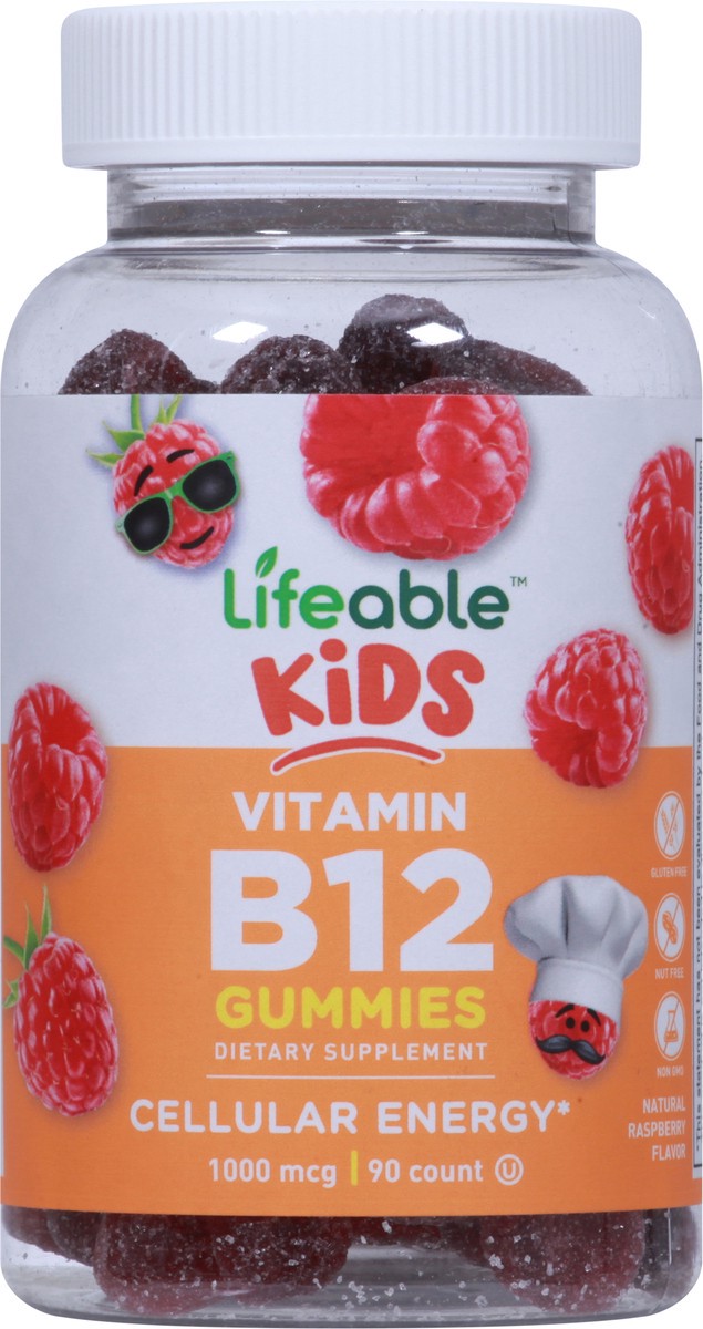 slide 9 of 9, Lifeable 1000 mcg Cellular Energy Kids Vitamin B12 90 Gummies, 90 ct