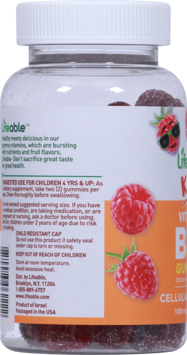 slide 3 of 9, Lifeable 1000 mcg Cellular Energy Kids Vitamin B12 90 Gummies, 90 ct
