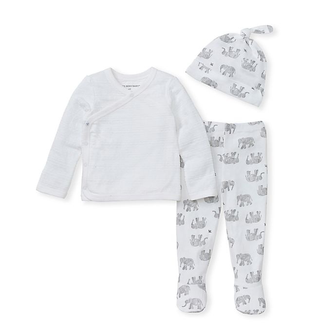 slide 1 of 2, Burt's Bees Baby Preemie Wandering Elephants Take Me Home Set - Grey, 3 ct