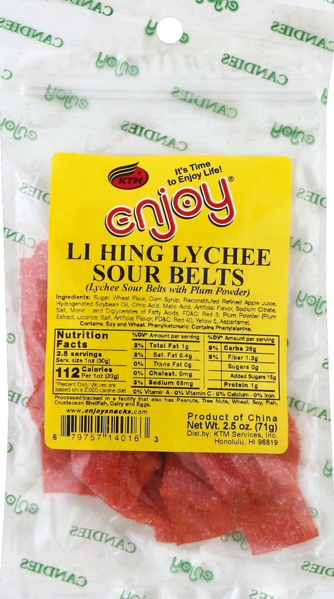 slide 5 of 5, Enjoy Sour Belts 2.5 oz, 