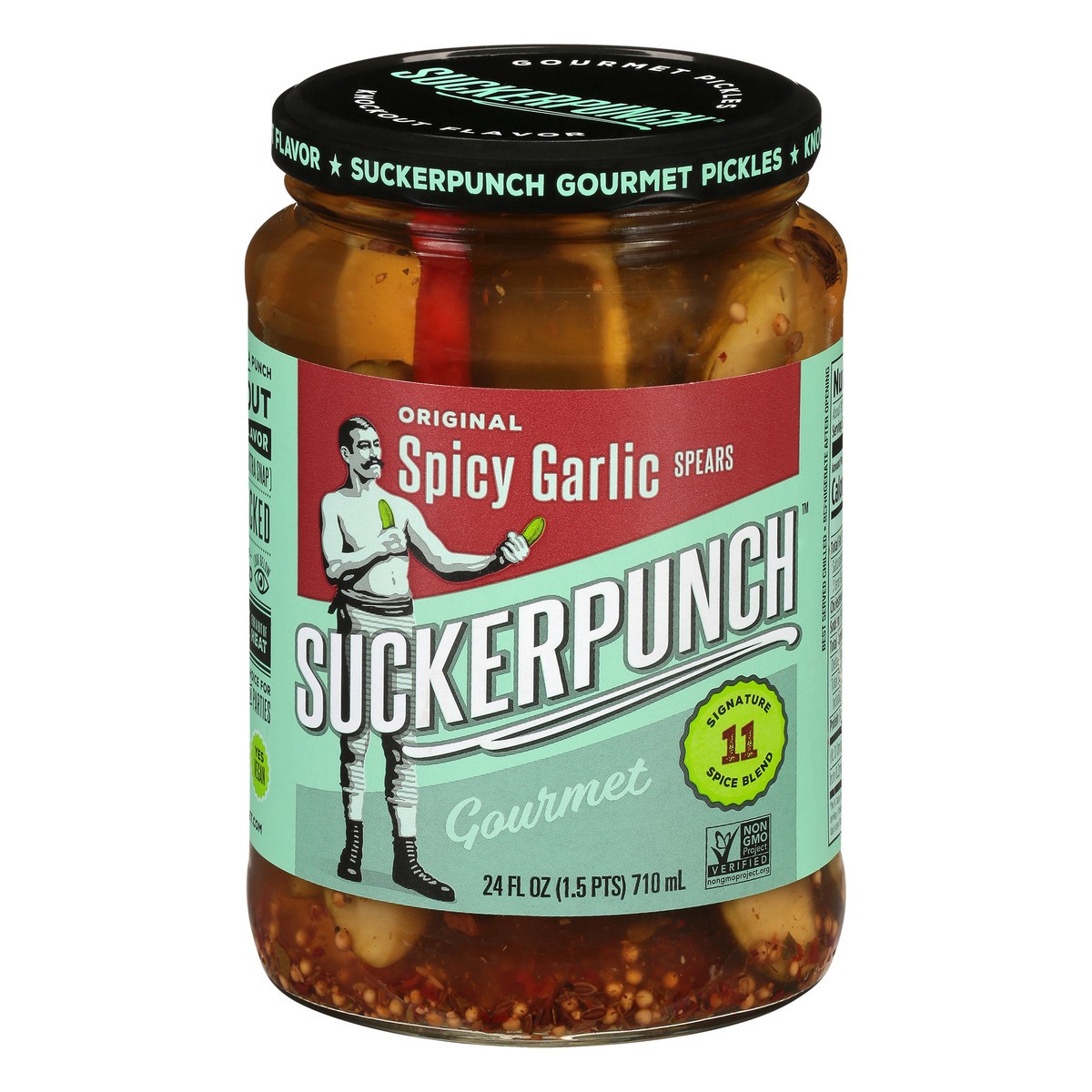 slide 4 of 13, SuckerPunch Gourmet SuckerPunch Original Pickle Spears, 24 oz