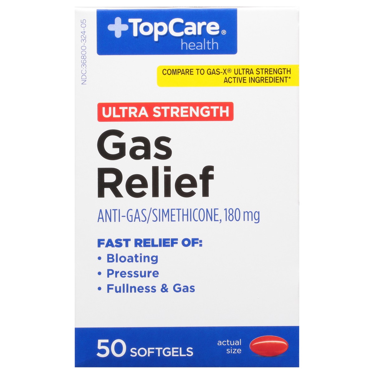 slide 6 of 16, TopCare Gas Relief, 50 ct