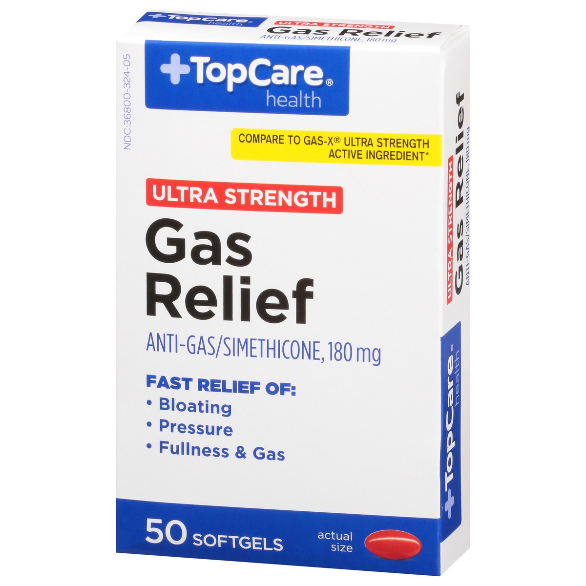 slide 7 of 16, TopCare Gas Relief, 50 ct