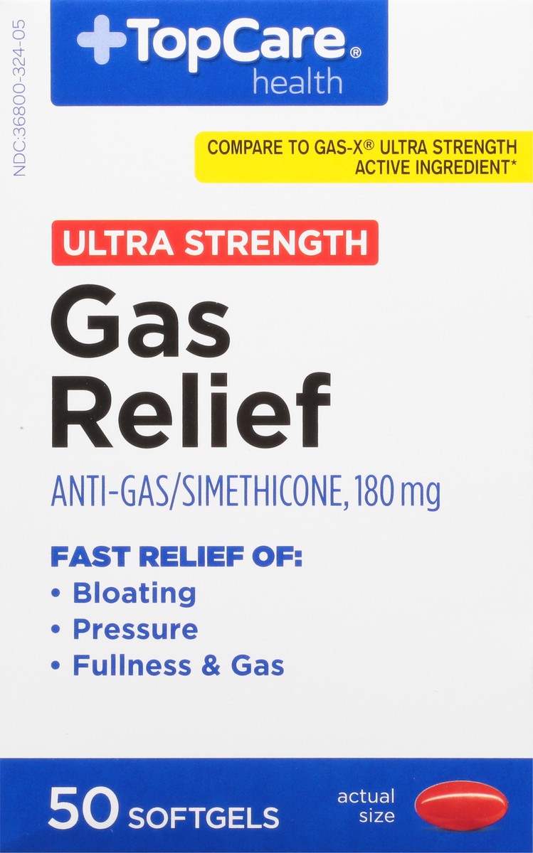 slide 1 of 16, TopCare Gas Relief, 50 ct