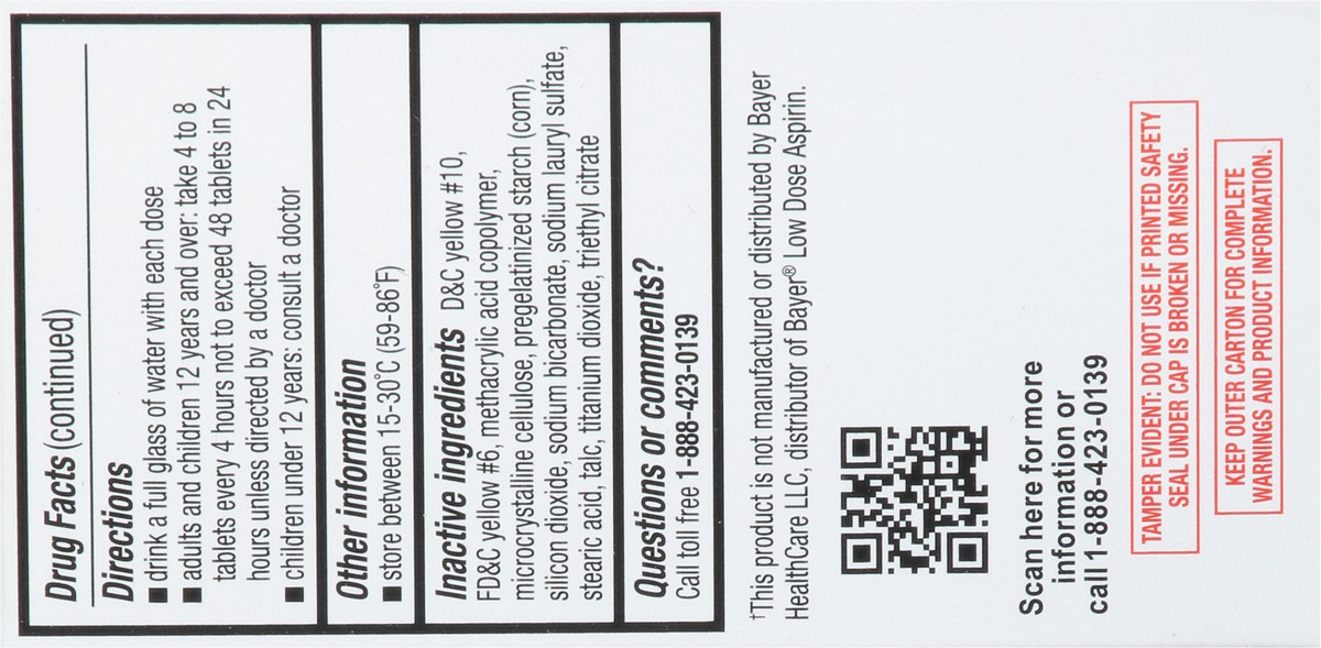 slide 7 of 9, TopCare TOP CARE Topcare Adult Low Dose Aspirin 81 Mg, Enteric Coated Tablets, 120 ct